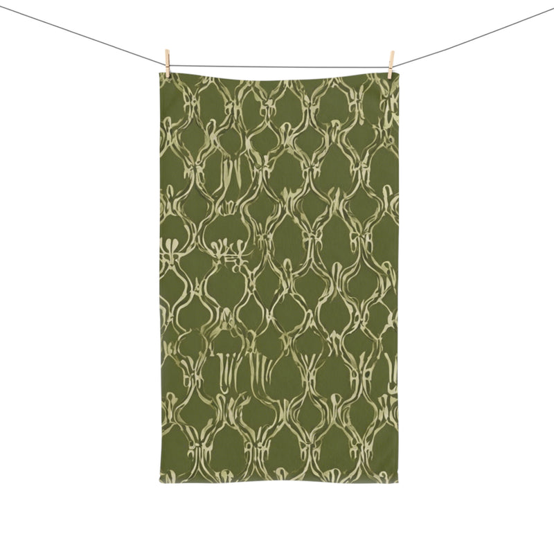 Green Vintage vibes Hand Towel