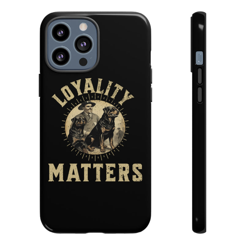 Loyalty Matters Vintage Army Rottweiler Tough Cases