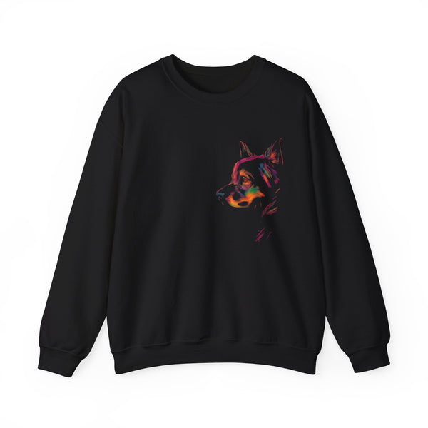 Rainbow Dog head Unisex Heavy Blend™ Crewneck Sweatshirt