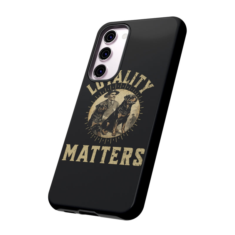 Loyalty Matters Vintage Army Rottweiler Tough Cases