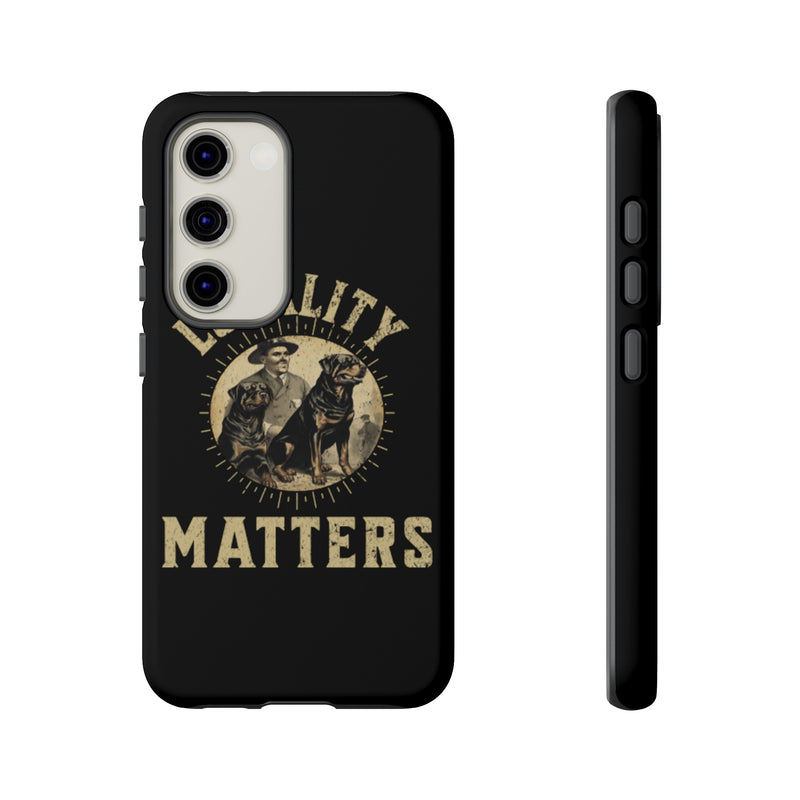 Loyalty Matters Vintage Army Rottweiler Tough Cases