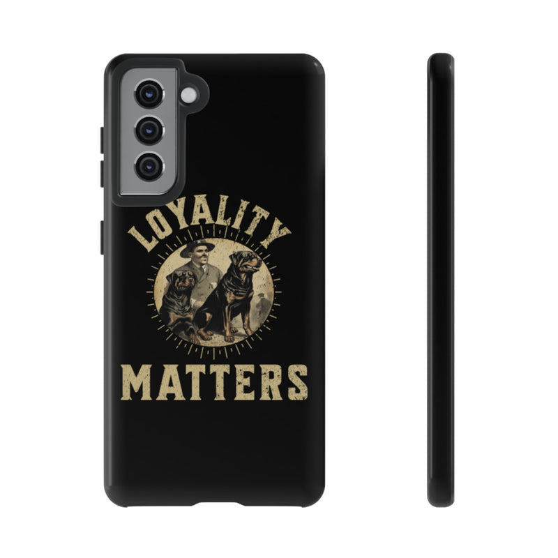 Loyalty Matters Vintage Army Rottweiler Tough Cases