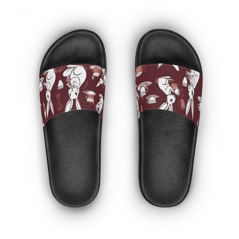 The Earl Grey Rabbit Red Women's Slide Sandals