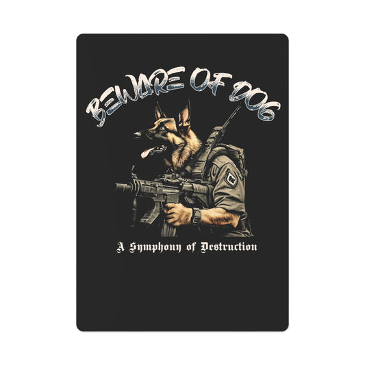 Army Dog Poker Cards