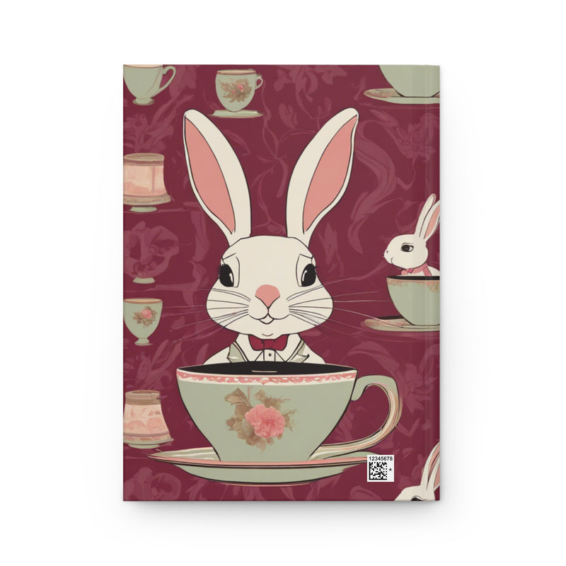 The Earl Grey Rabbit Red Hardcover Journal Matte