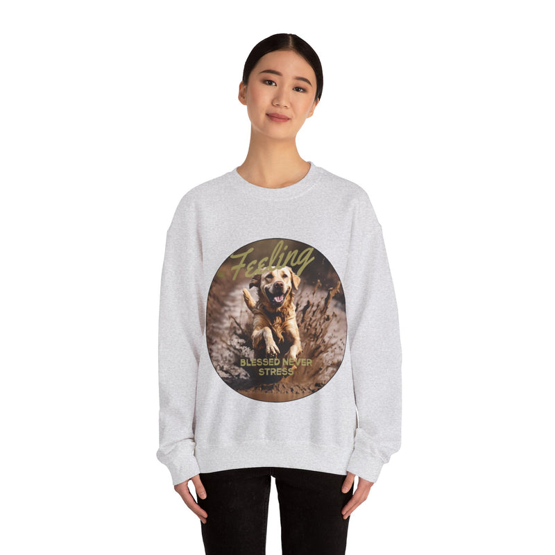 Golden Retriever Don't Stress Crewneck Sweatshirt