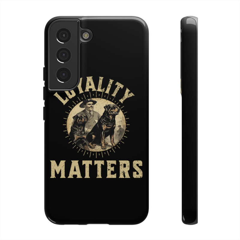 Loyalty Matters Vintage Army Rottweiler Tough Cases