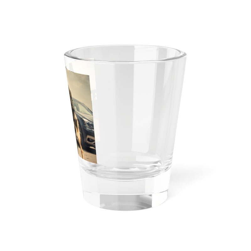 Army shot German Shepard glass Shot Glass, 1.5oz