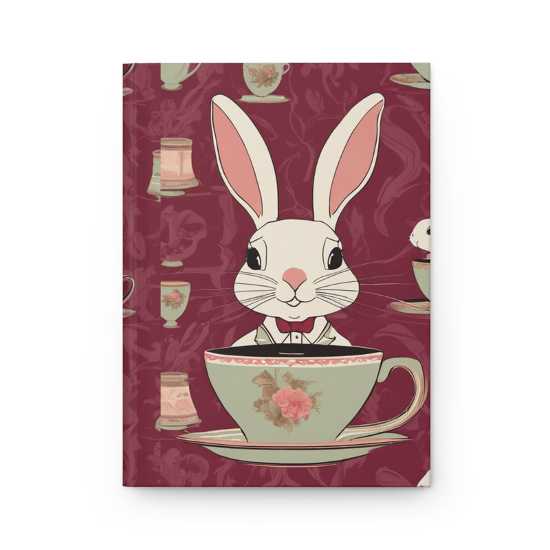 The Earl Grey Rabbit Red Hardcover Journal Matte