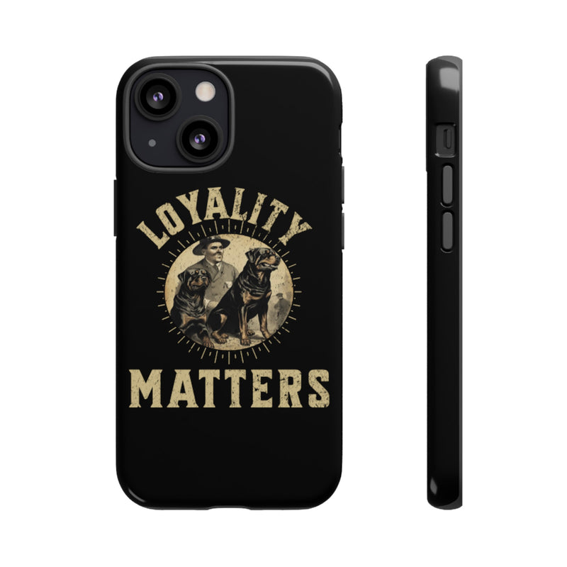 Loyalty Matters Vintage Army Rottweiler Tough Cases