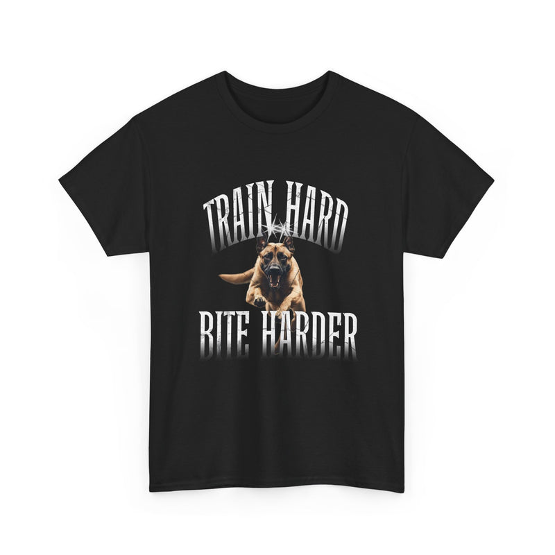 Train Hard Bite Harder Belgium Melanosis Unisex Heavy Cotton Tee