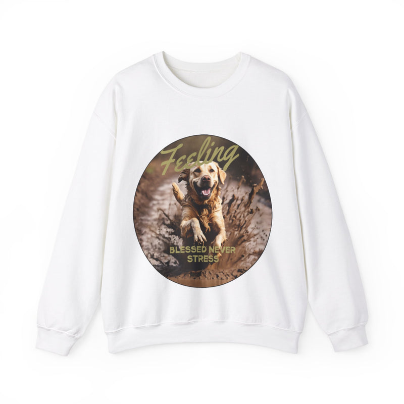 Golden Retriever Don't Stress Crewneck Sweatshirt