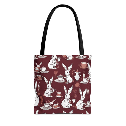 The Earl Grey Rabit Red Tote Bag (AOP)