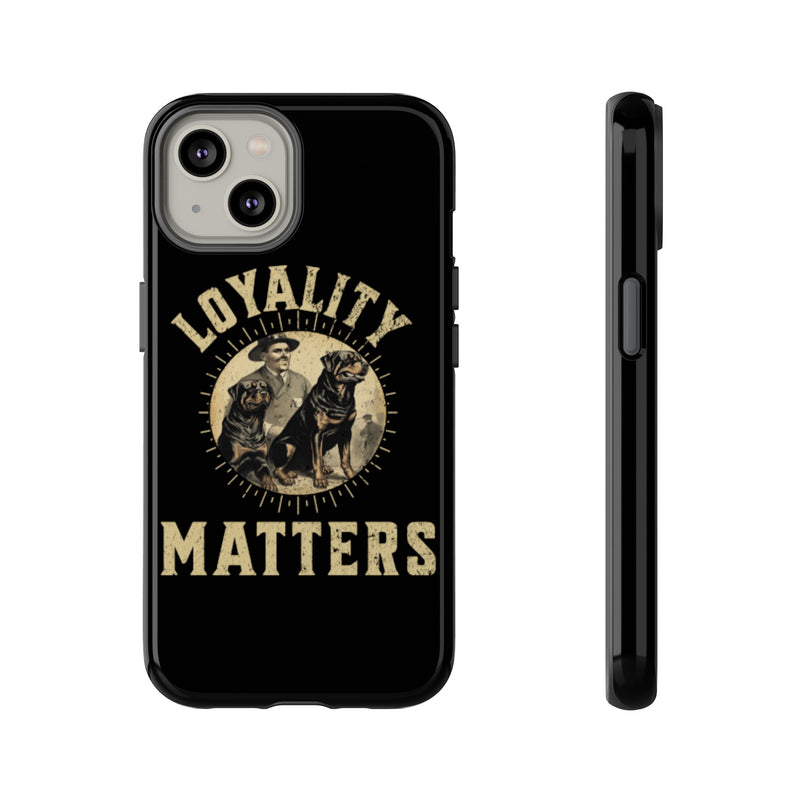 Loyalty Matters Vintage Army Rottweiler Tough Cases