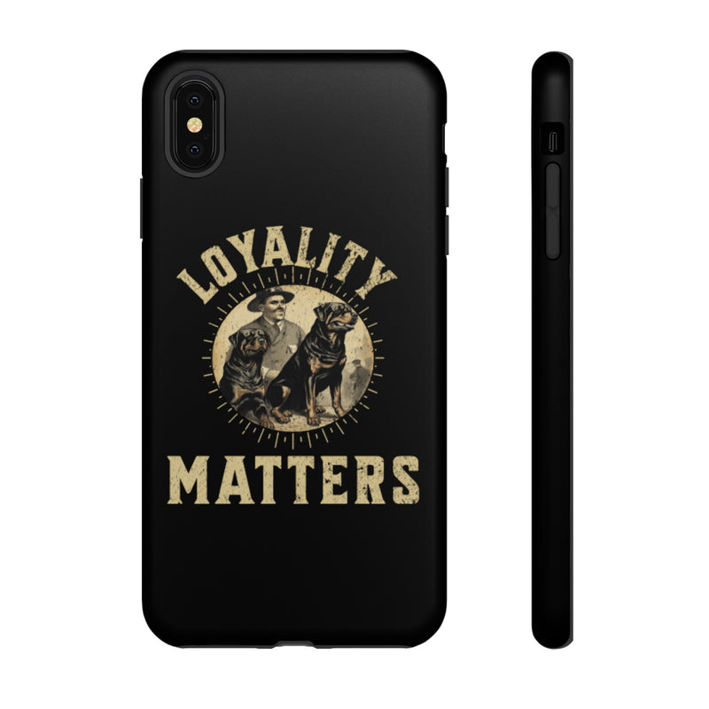 Loyalty Matters Vintage Army Rottweiler Tough Cases