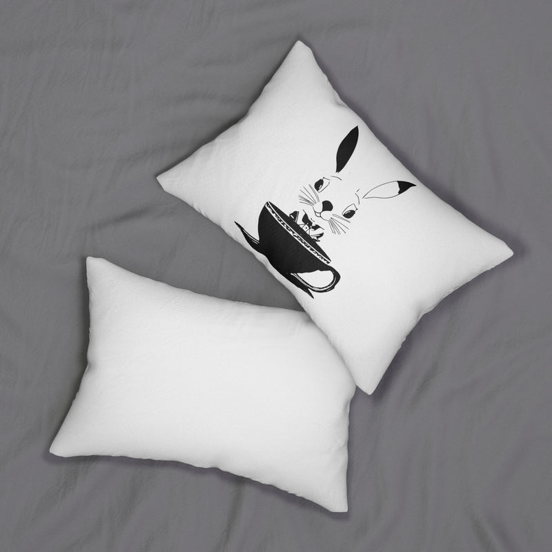 The Earl Grey Rabbit Logo Lumbar Pillow