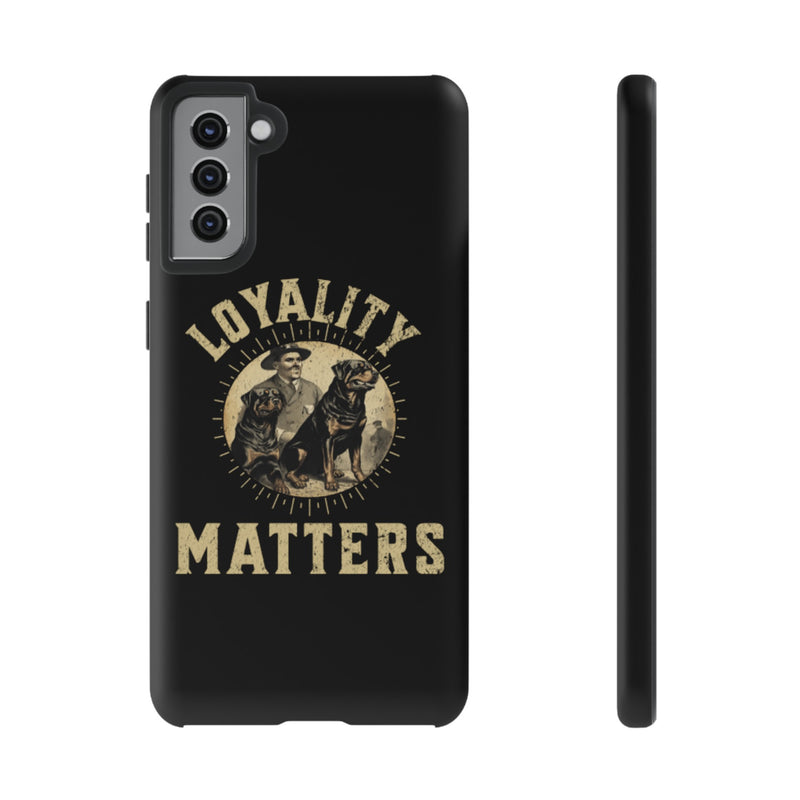 Loyalty Matters Vintage Army Rottweiler Tough Cases