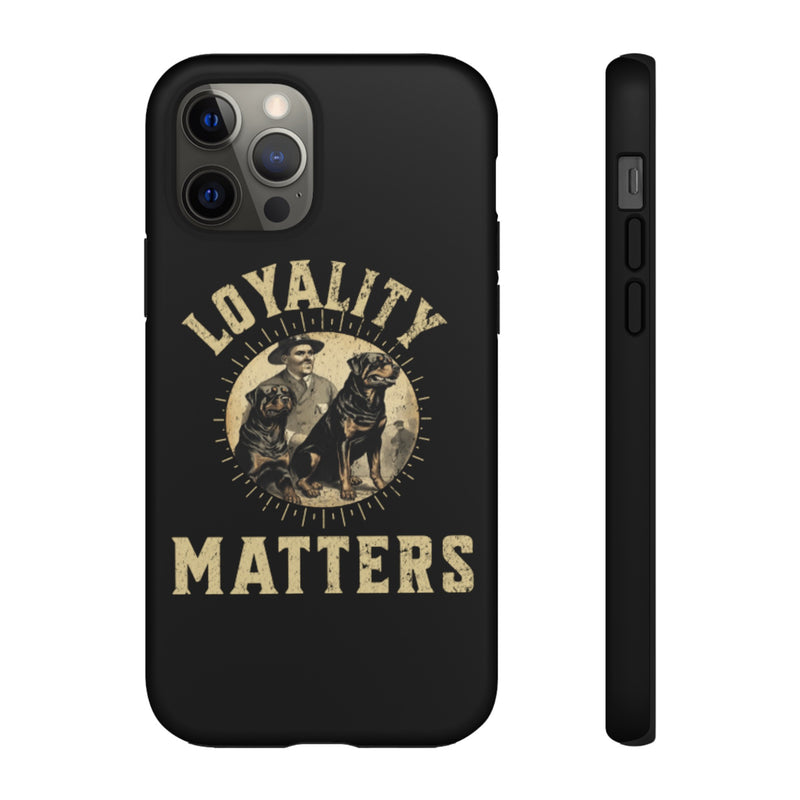 Loyalty Matters Vintage Army Rottweiler Tough Cases