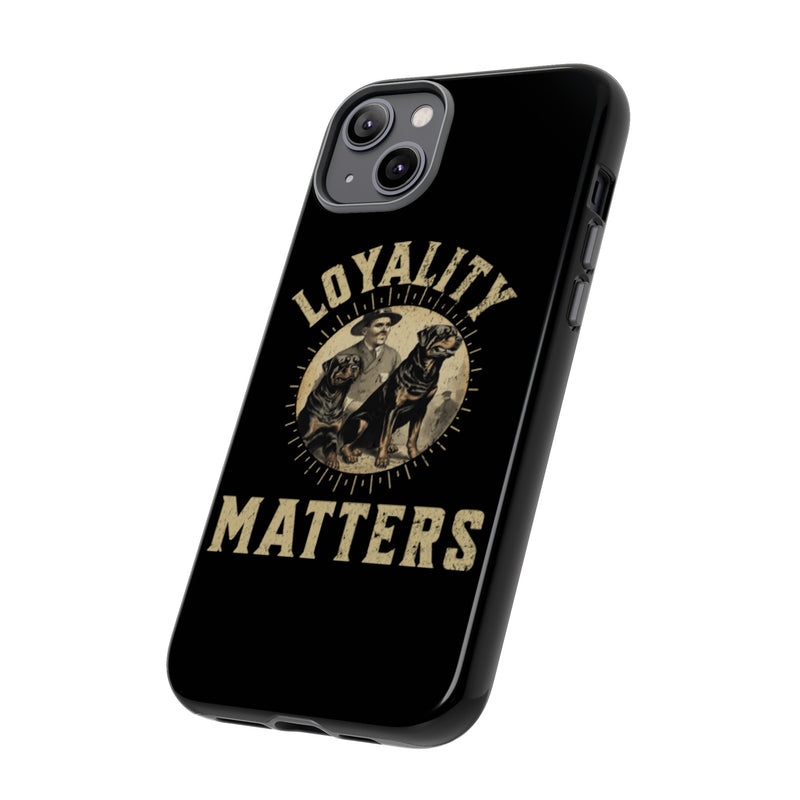 Loyalty Matters Vintage Army Rottweiler Tough Cases