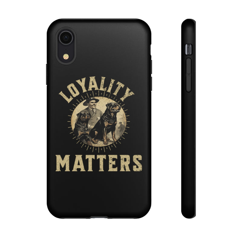 Loyalty Matters Vintage Army Rottweiler Tough Cases