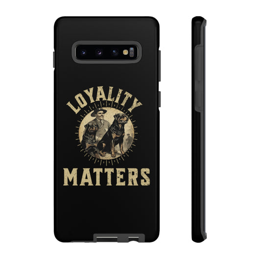 Loyalty Matters Vintage Army Rottweiler Tough Cases