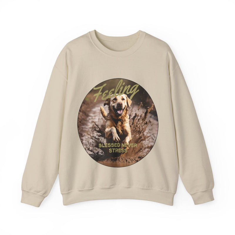 Golden Retriever Don't Stress Crewneck Sweatshirt