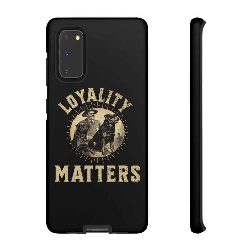 Loyalty Matters Vintage Army Rottweiler Tough Cases