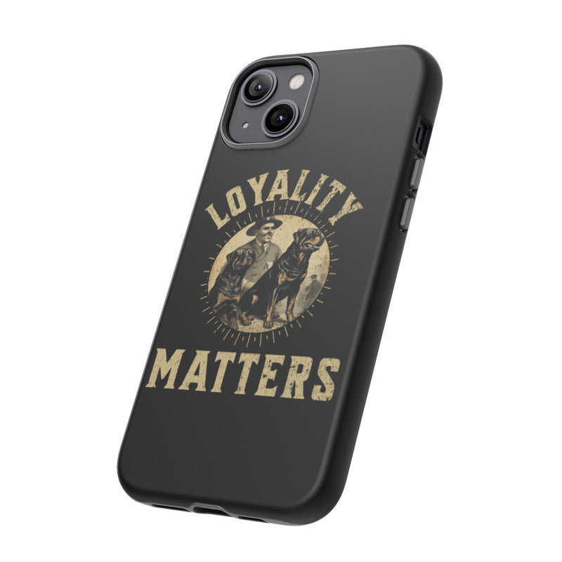 Loyalty Matters Vintage Army Rottweiler Tough Cases