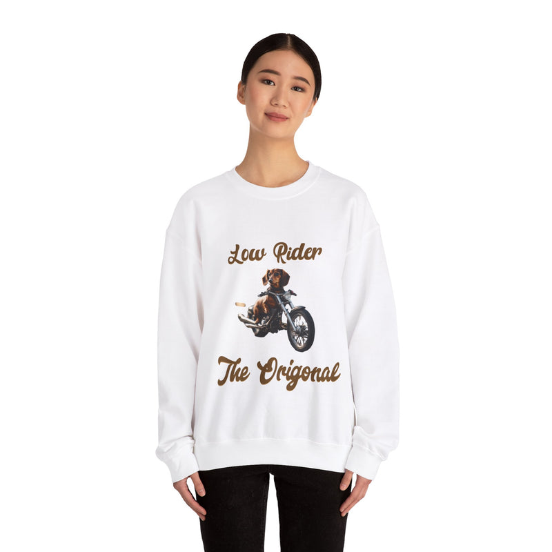 The Original Low Rider Dachshund  Unisex Heavy Blend™ Crewneck Sweatshirt