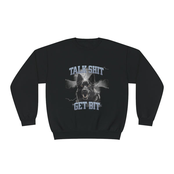 Talk Shit Get Bit German Shepard Unisex NuBlend® Crewneck Sweatshirt