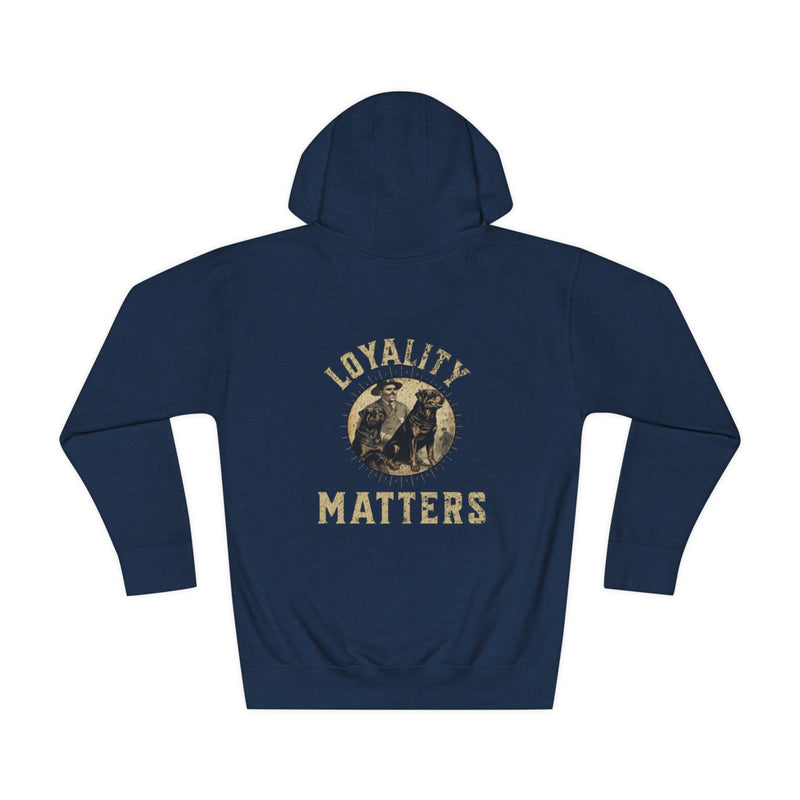 Loyalty Matters Rottweiler Unisex Fleece Hoodie