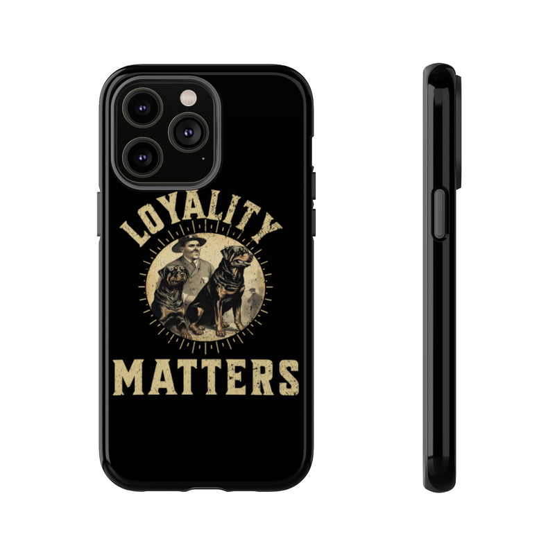 Loyalty Matters Vintage Army Rottweiler Tough Cases