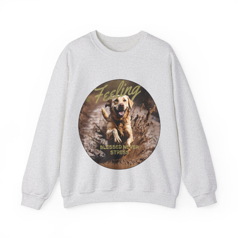 Golden Retriever Don't Stress Crewneck Sweatshirt