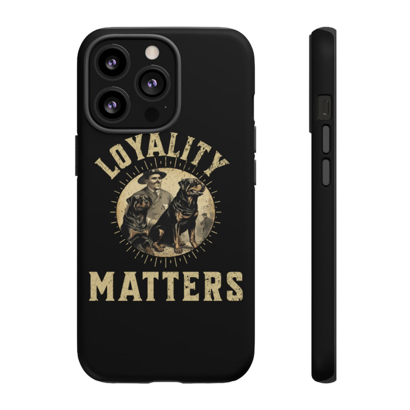 Loyalty Matters Vintage Army Rottweiler Tough Cases