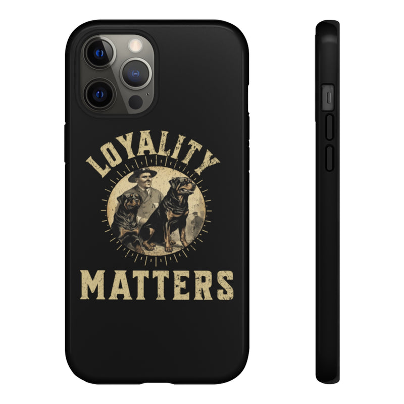 Loyalty Matters Vintage Army Rottweiler Tough Cases