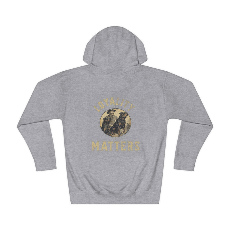 Loyalty Matters Rottweiler Unisex Fleece Hoodie