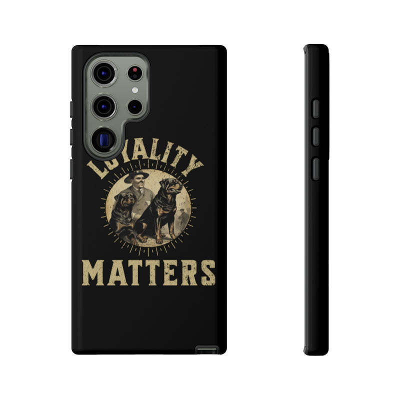 Loyalty Matters Vintage Army Rottweiler Tough Cases