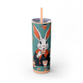 The Earl Grey Rabbit Skinny Tumbler with Straw, 20oz