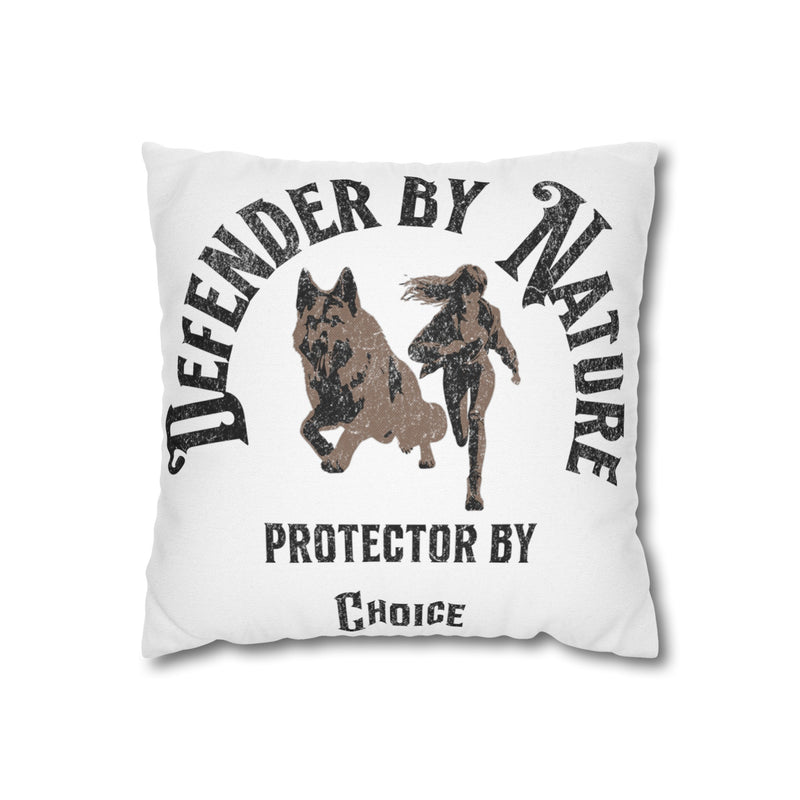 German Shepard Defender By Nature  Square Pillowcase