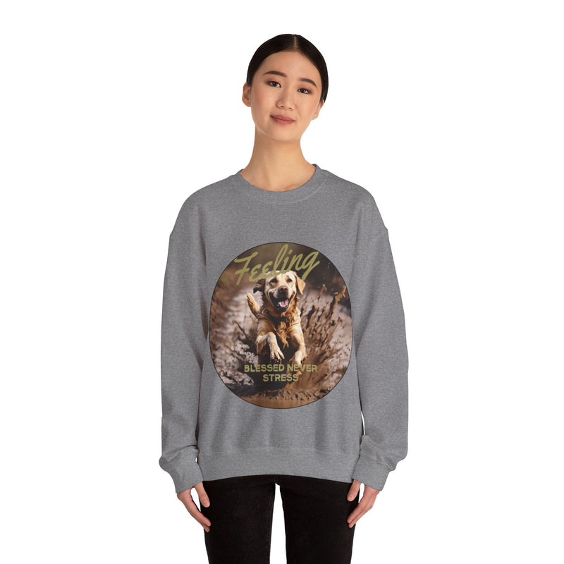 Golden Retriever Don't Stress Crewneck Sweatshirt