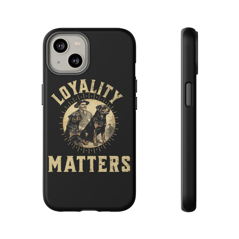 Loyalty Matters Vintage Army Rottweiler Tough Cases