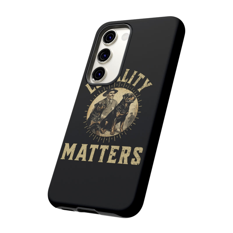 Loyalty Matters Vintage Army Rottweiler Tough Cases