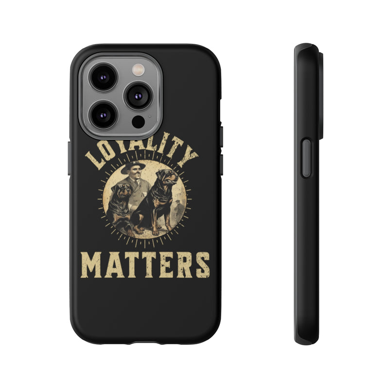 Loyalty Matters Vintage Army Rottweiler Tough Cases