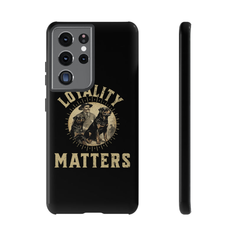 Loyalty Matters Vintage Army Rottweiler Tough Cases