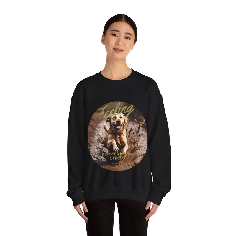 Golden Retriever Don't Stress Crewneck Sweatshirt