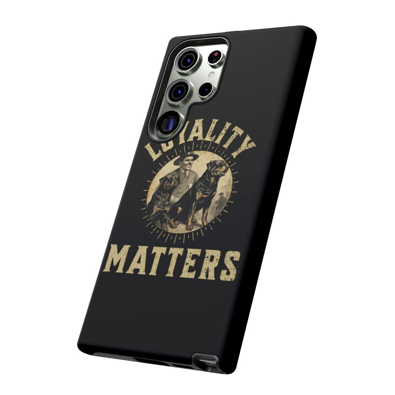 Loyalty Matters Vintage Army Rottweiler Tough Cases