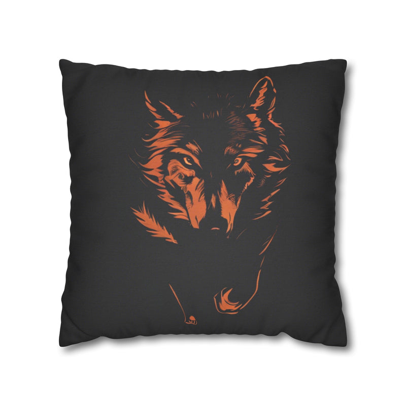 The night wolf Square Pillowcase