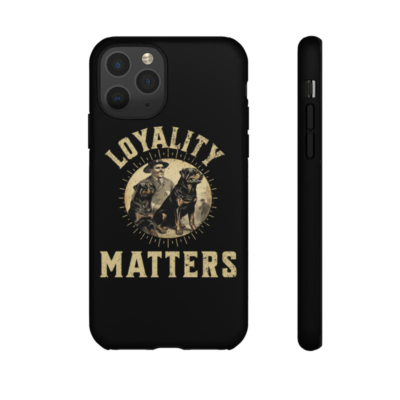 Loyalty Matters Vintage Army Rottweiler Tough Cases