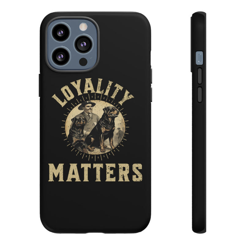 Loyalty Matters Vintage Army Rottweiler Tough Cases