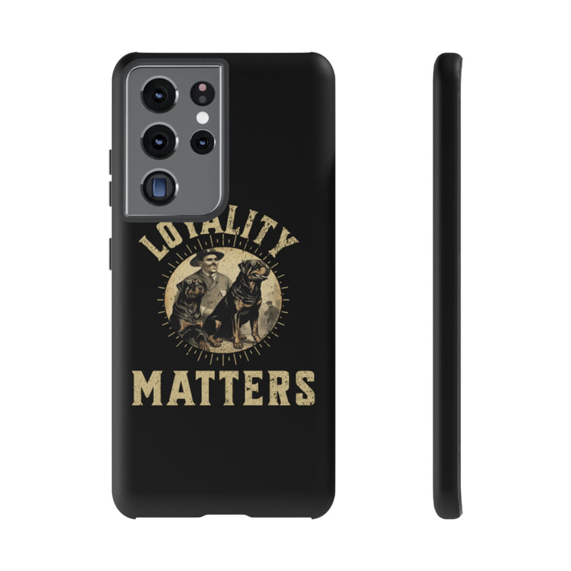 Loyalty Matters Vintage Army Rottweiler Tough Cases